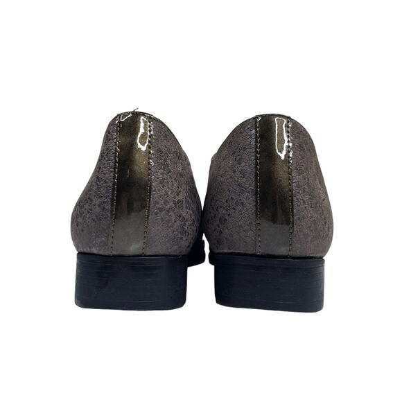 Munro Womens 7.5 Markella Derby in Brown Patent Leather NEW - Picture 6 of 11